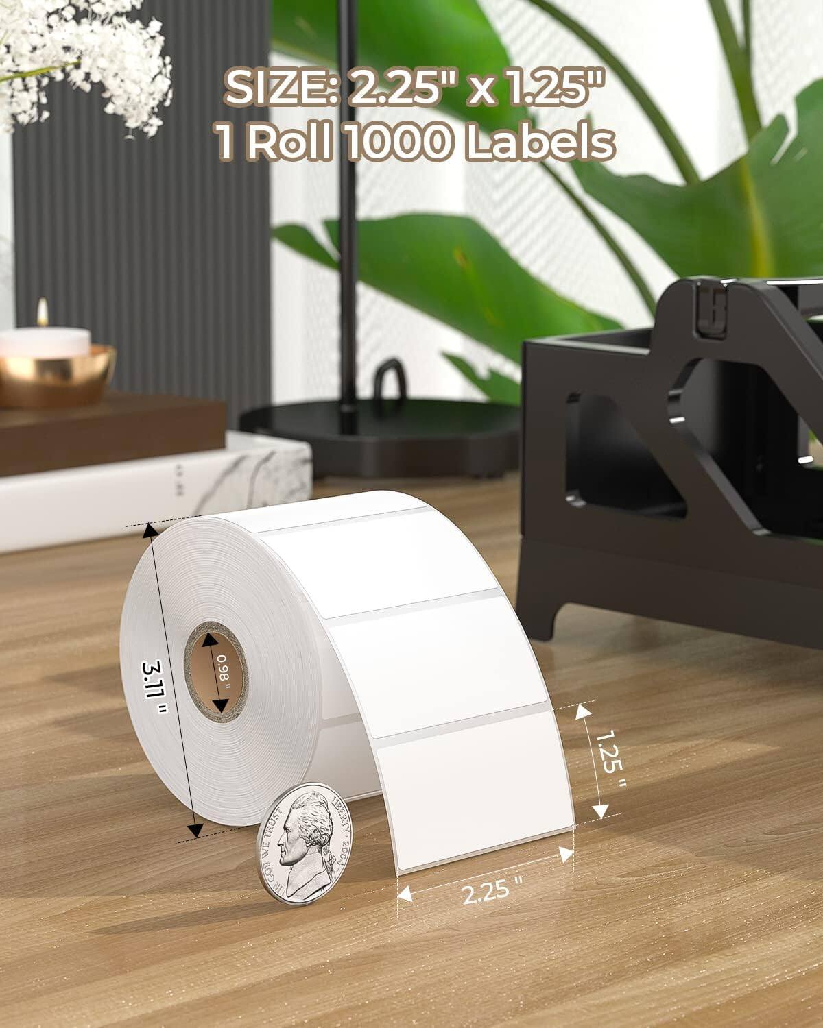 SIZE: 2.25" X 1.25" 1 Roll 1000 Labels 3.11" = 0.98"