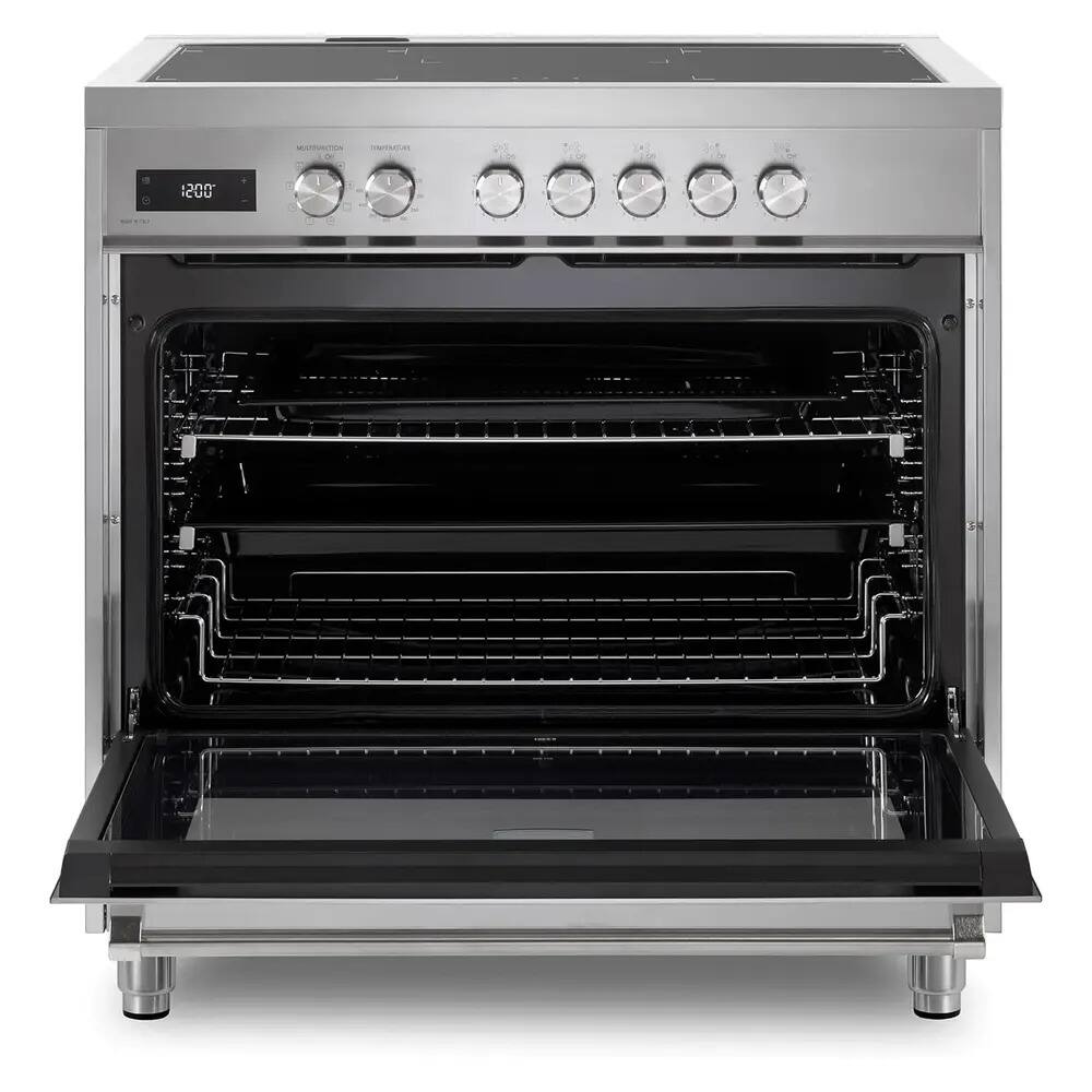 Alt View 1. Verona - Verona 36 inch Ultima Collection Freestanding Induction Range with 5 Elements, 5 cu. ft. Oven Capacity (Stainless Steel) - Stainless Steel.