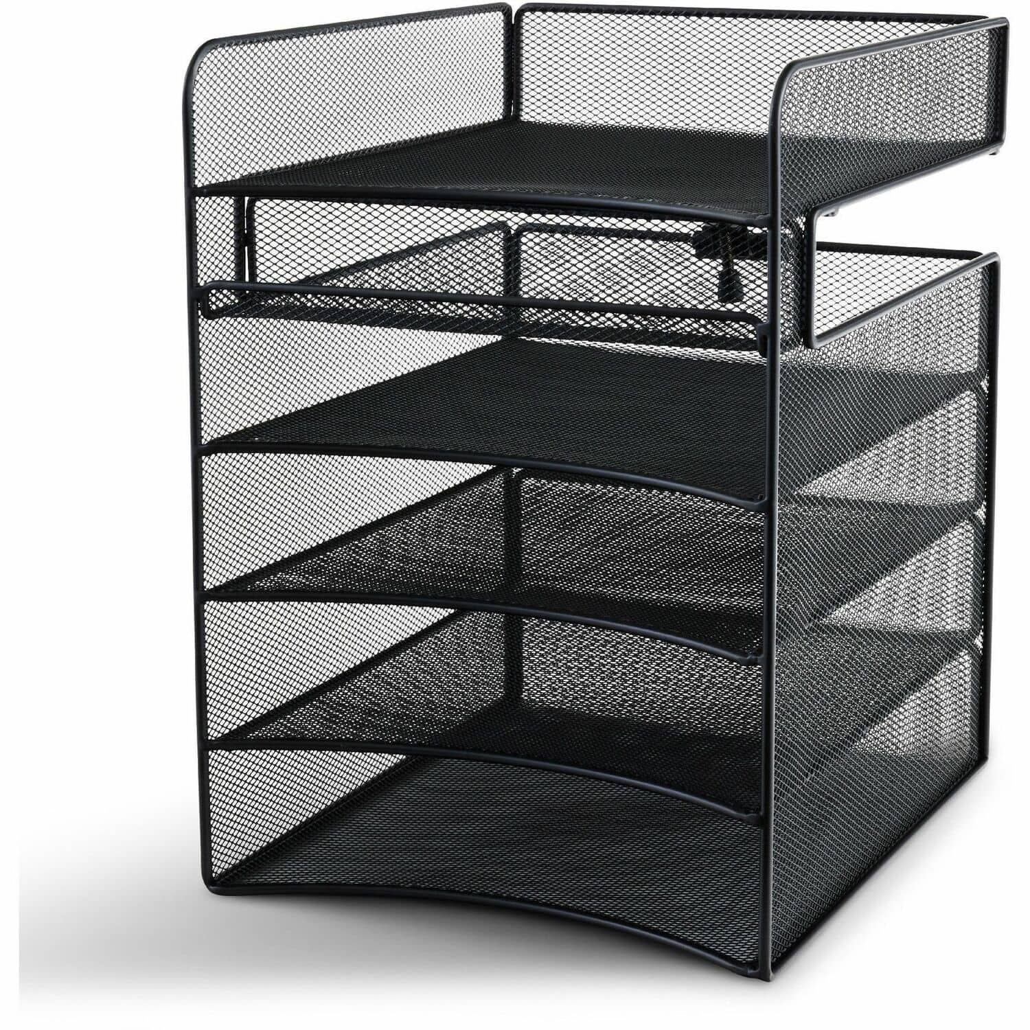 "Safco - Onyx Horizontal Hanging Desktop Storage 5 Compartment 14.38"" x 10.25"" x 12.38"" Steel - Black" price history on PriceWatchPro