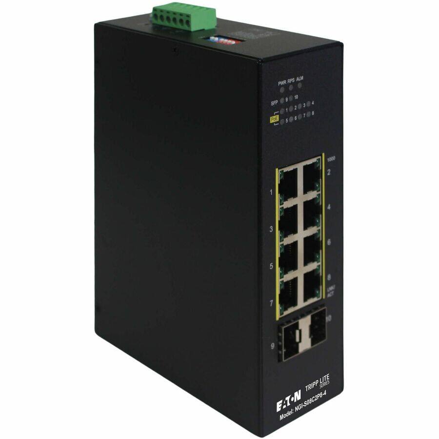 RPS ALM PWR SFP PoE i : 5 2 1 1 4 I 1000 2 1 4 3 6 5 8 1 10  
LITE SERS  
TRIPP EATON  
NGI-S08C2P84  
Model: