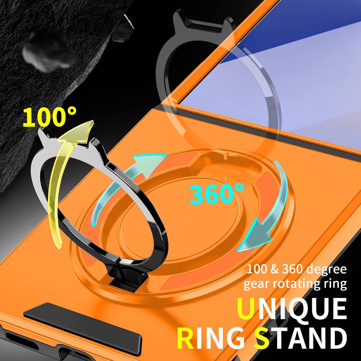 100 & 360 degree gear rotating ring UNIQUE RING STAND