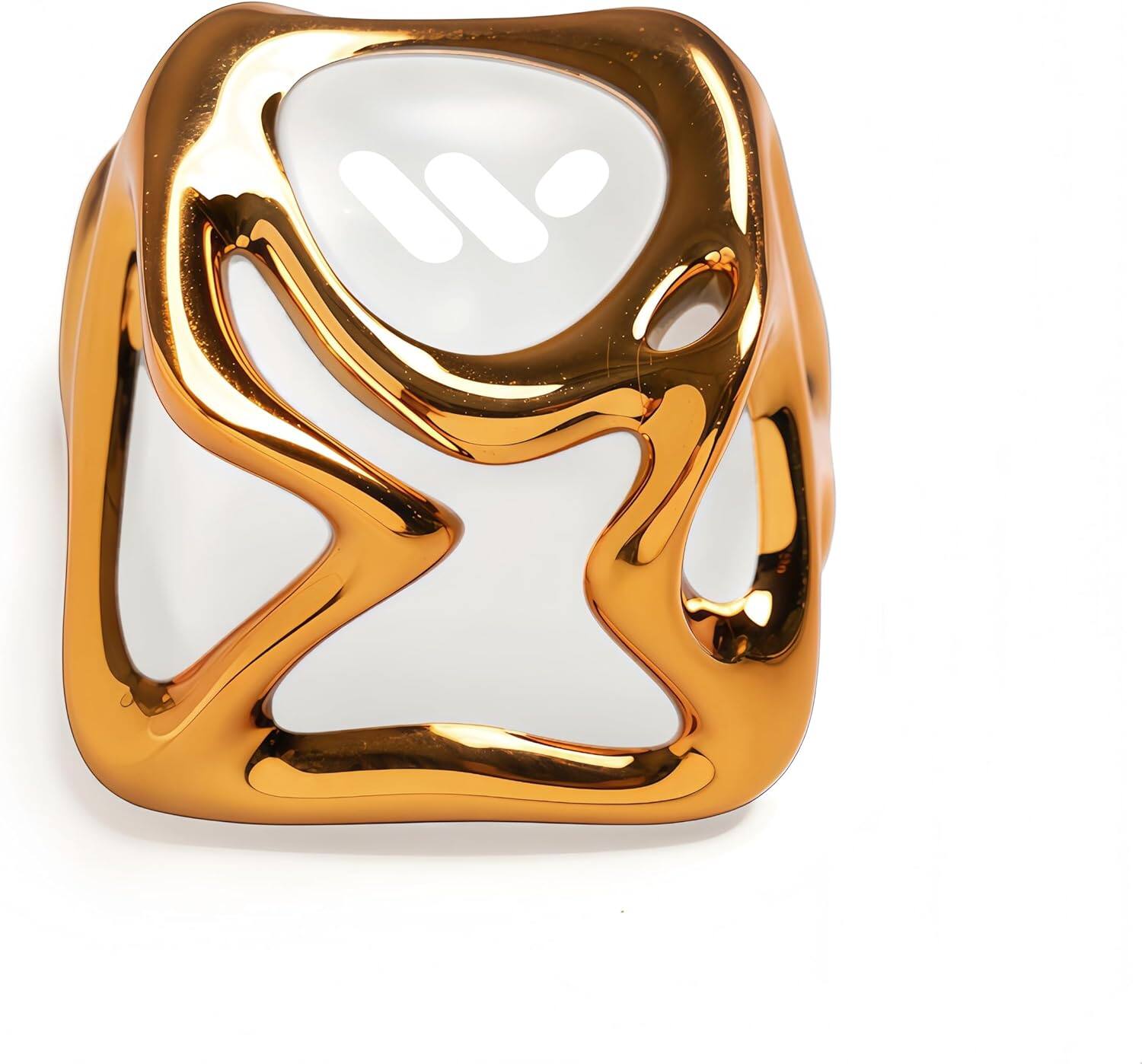 Angle. Womier - 1U Metal Translucent Keycaps for Mechanical Keyboard,Transparent Keyboard caps Shine Through,only 1pcs - Gold.