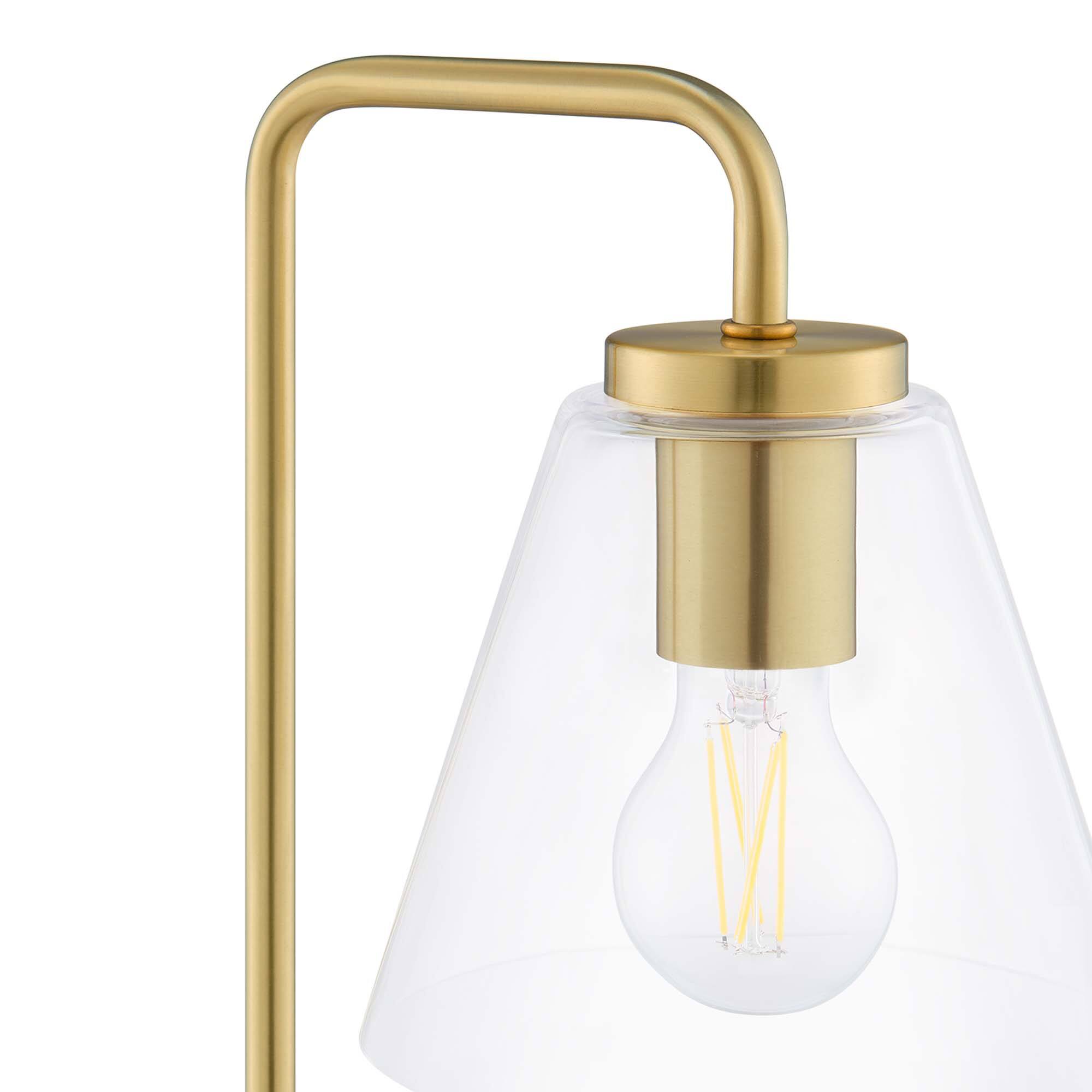 Alt View 4. Modway - Element Glass Table Lamp by Modway - Satin Brass.