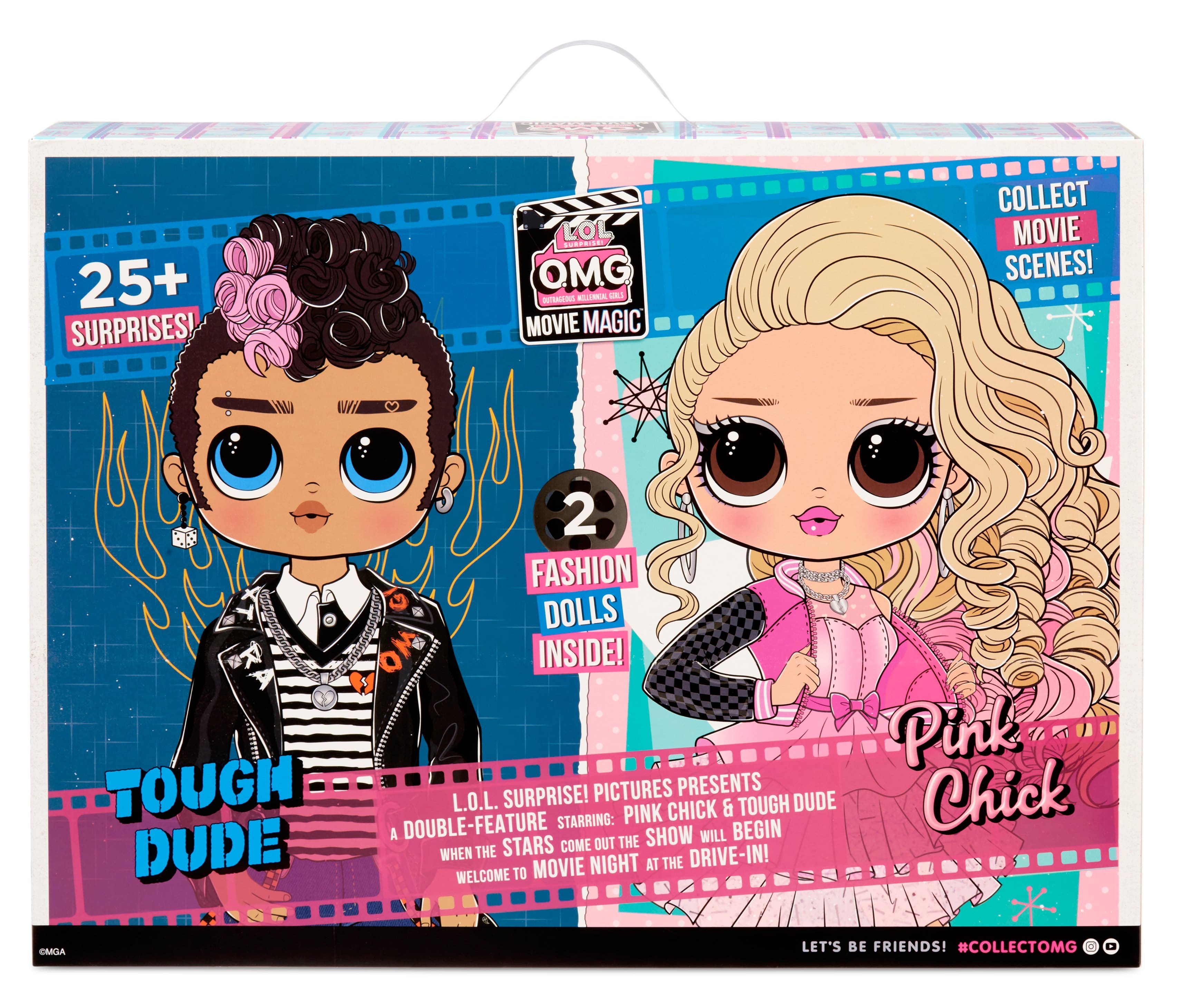 LOL OMG Movie Magic 2-pack dolls set with Tough Dude cheapest and Pink Chick dolls