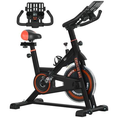 Soozier Exercise Bike, Flywheel Indoor Stationary Bike, Adjustable Height and Resistance, with LCD Monitor, 264 lbs. Black&Red Soozier Exercise Bike, Flywheel Indoor Stationary Bike, Adjustable Height and Resistance, with LCD Monitor, 264 lbs. Black&Red