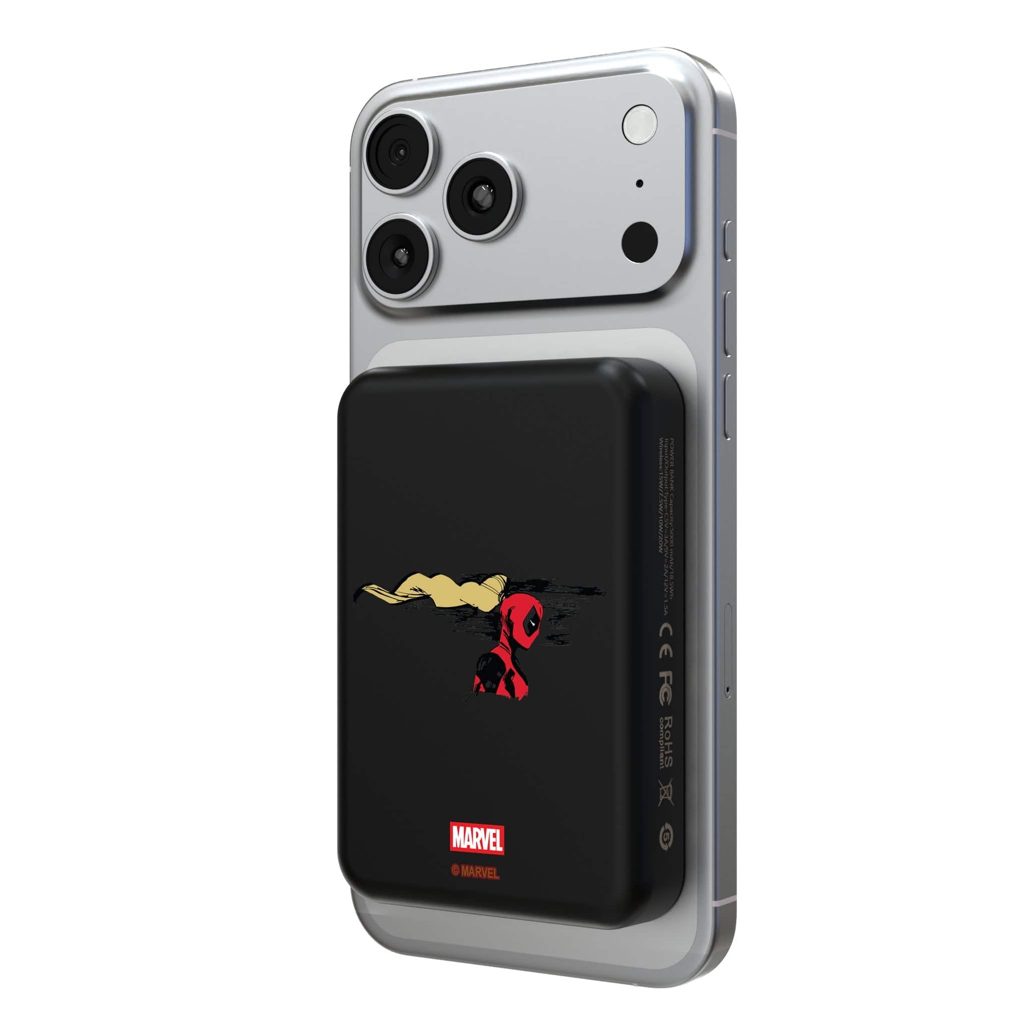 Photos - Power bank MARVEL Keyscaper -  Badge Wireless Mag  - Ladypool 1 KPBKM1 