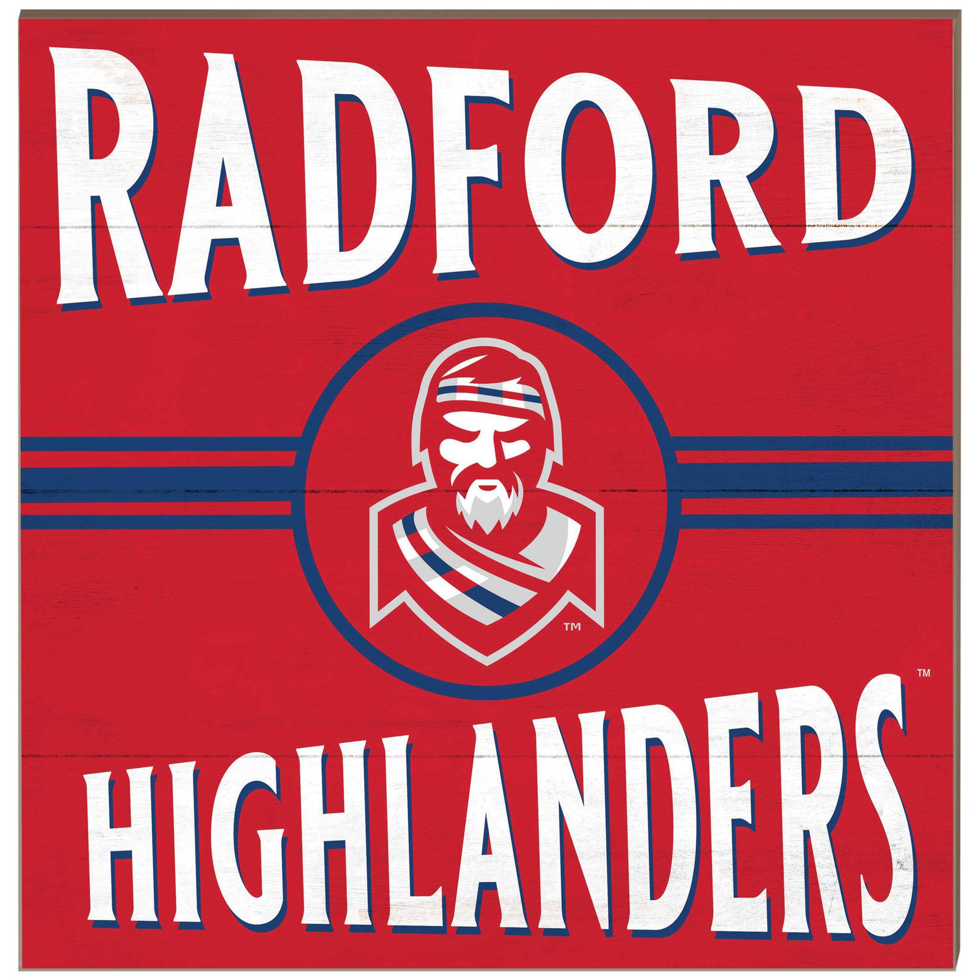 Radford Highlanders 10'' x 10'' Retro Team Plaque
