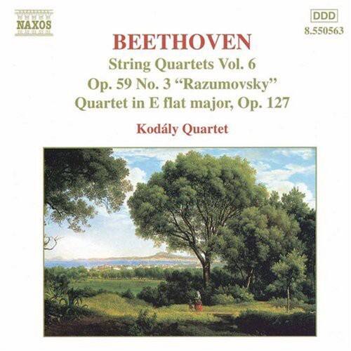 NAXOS  
8.550563  
BEETHOVEN  
String Quartets Vol. 6  
Op. 59 No. 3 "Razumovsky"  
Quartet in E flat major, Op. 127  
Kodály Quartet