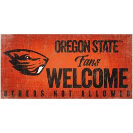 Fan Creations - Oregon State Beavers 6" x 12" Fans Welcome Sign - Multicolor