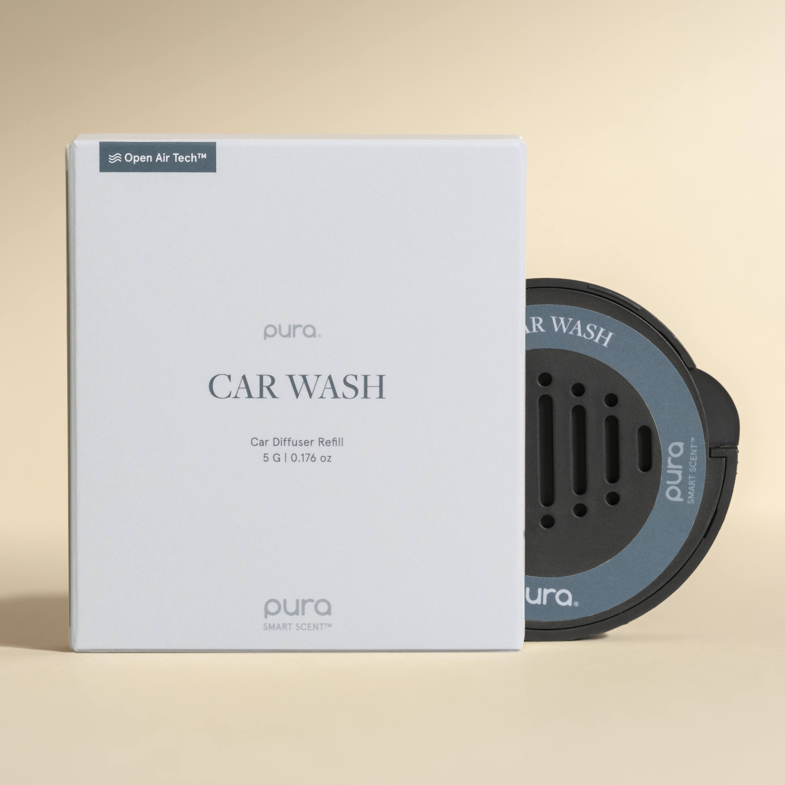 Open Air Tech pura CAR WASH Car Diffuser Refill 5 G | 0.176 oZ R WASH pura SMART pura SMART SCENT.