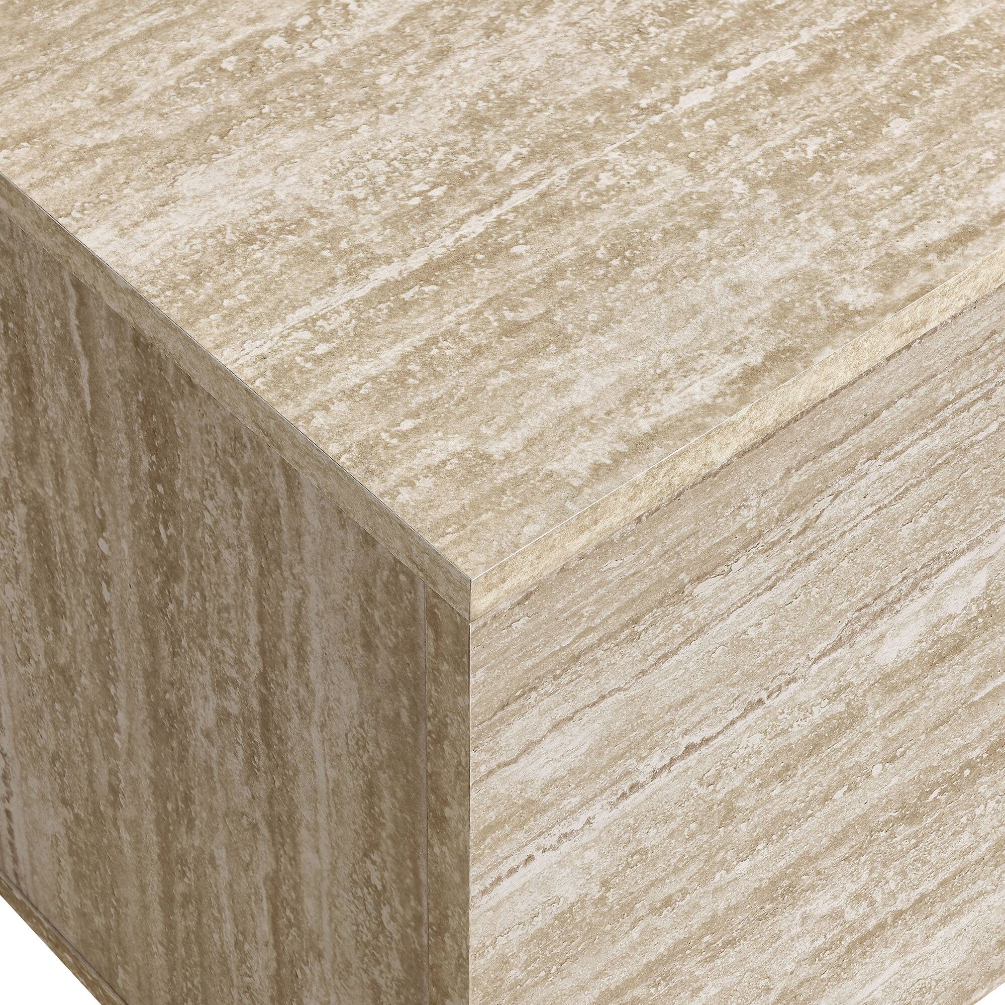 Alt View 6. Modway - Terra 71" Wall-Mounted TV Stand by Modway - Travertine.