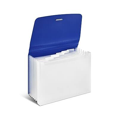 Front. Staples - Staples Plastic Accordion File, 7-Pocket, Letter Size, Assorted Colors (TR51809) - Assorted Colors.