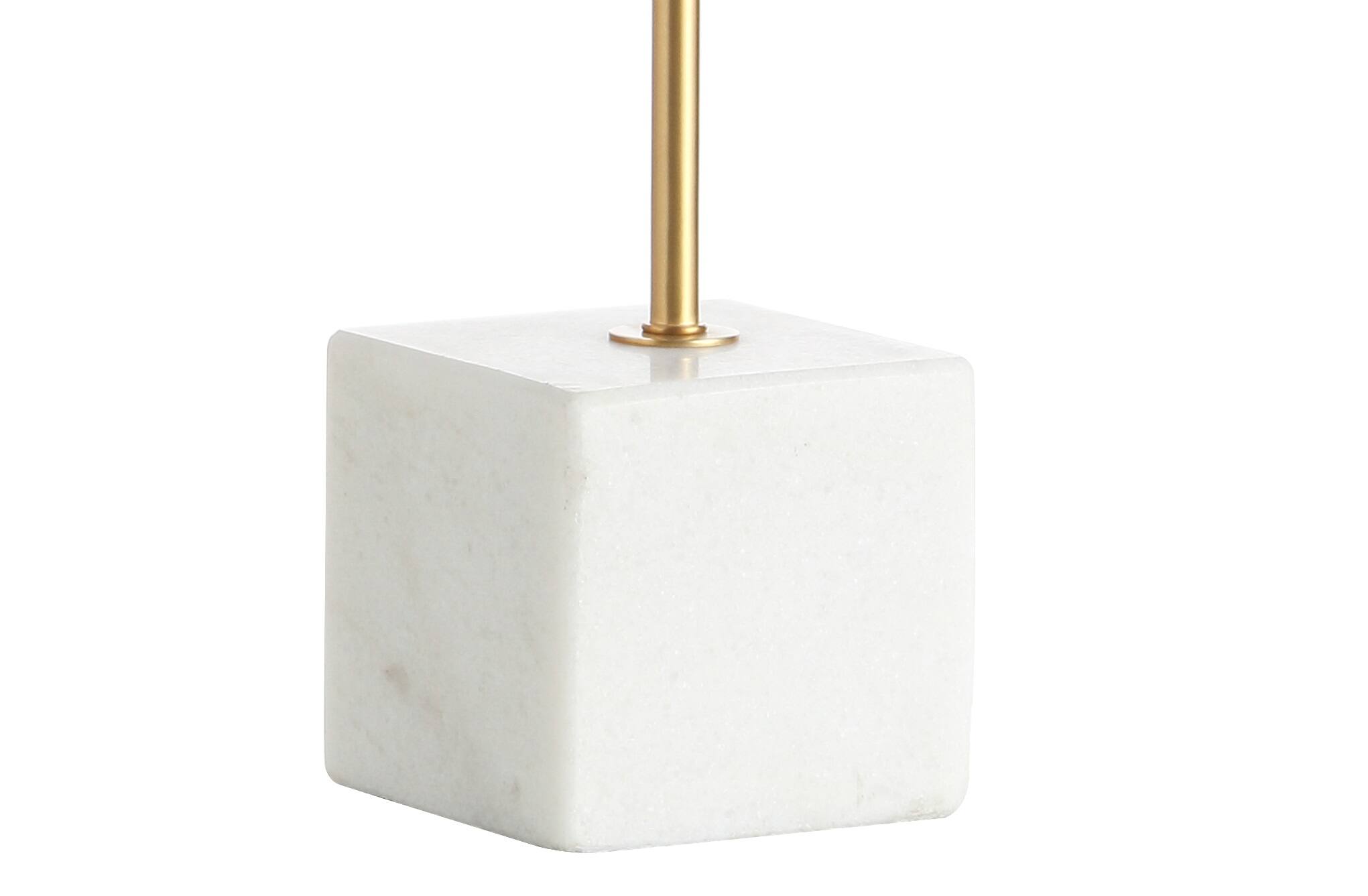Alt View 7. Jonathan Y - Fisher 25" Marble/Brass LED Table Lamp - White/Brass Gold.