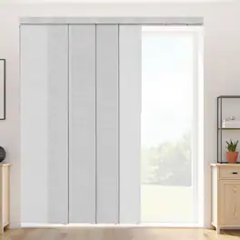 VEVOR - Panel Track Blinds,Extendable Track from 45.8 in to 86 in W,Trimmable Panel Curtains Up to 96 in H,Vertical Panel Blinds - Gray