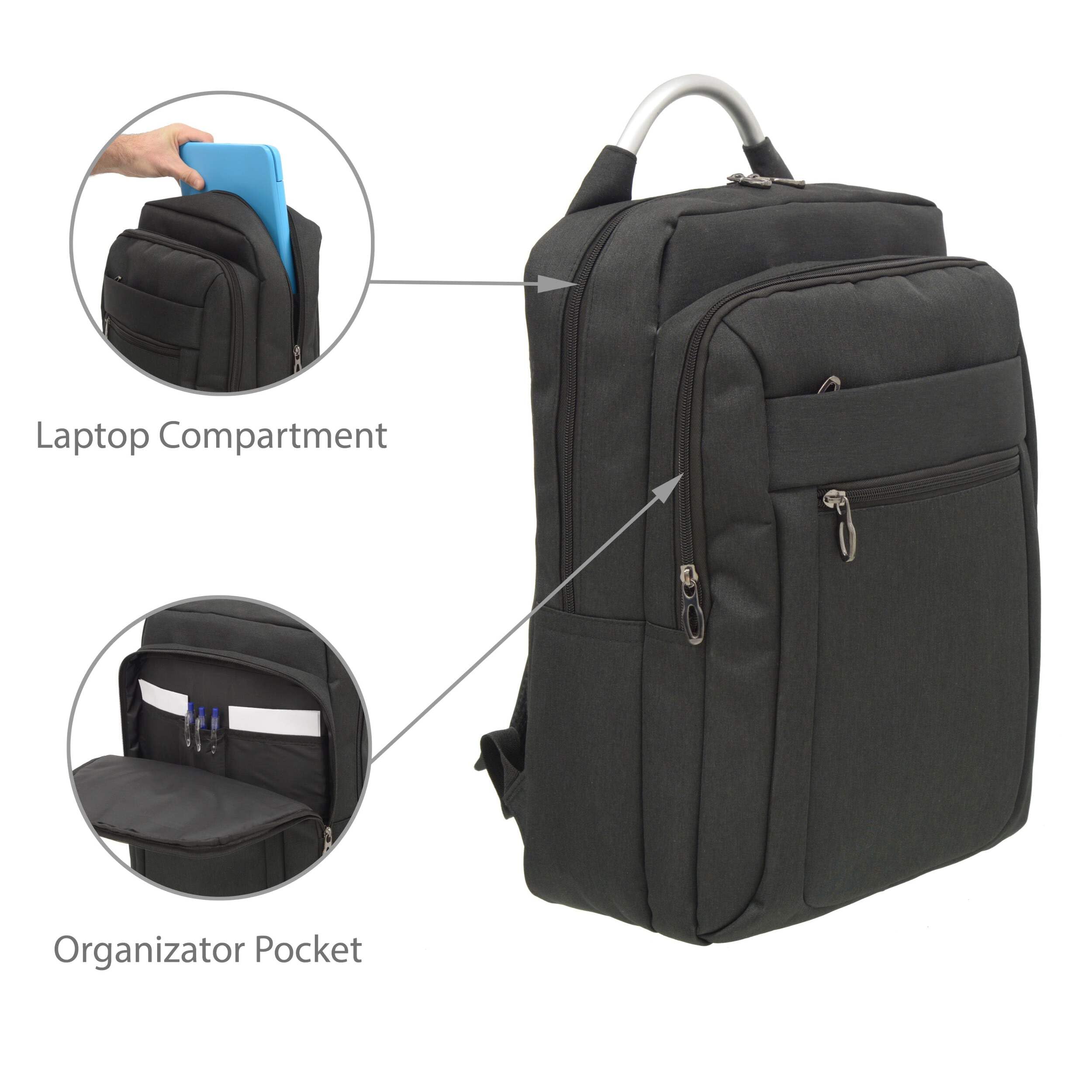 Laptop Compartment  
Organizer Pocket