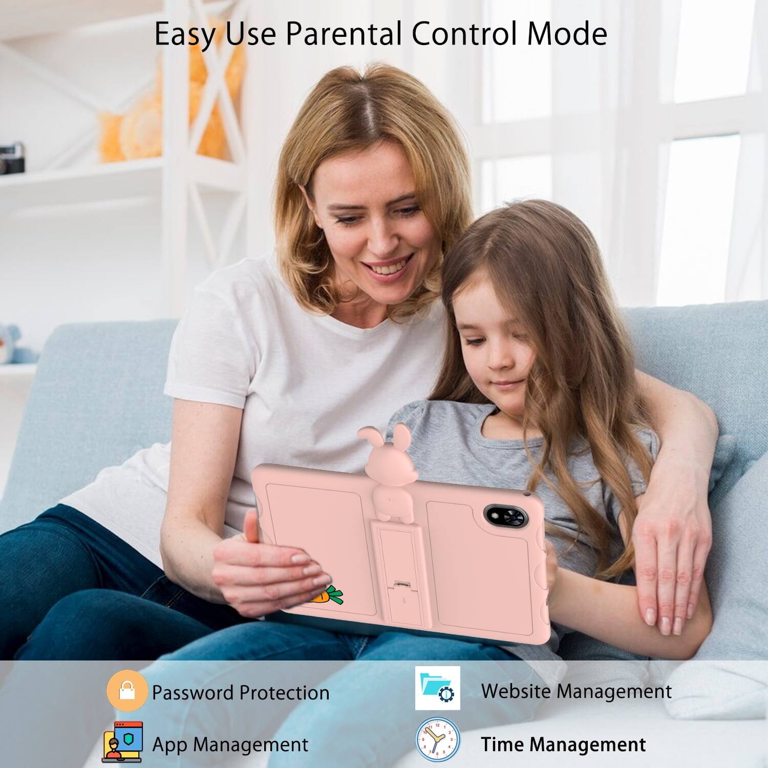 Easy Use Parental Control Mode

Password Protection
App Management
Website Management
Time Management