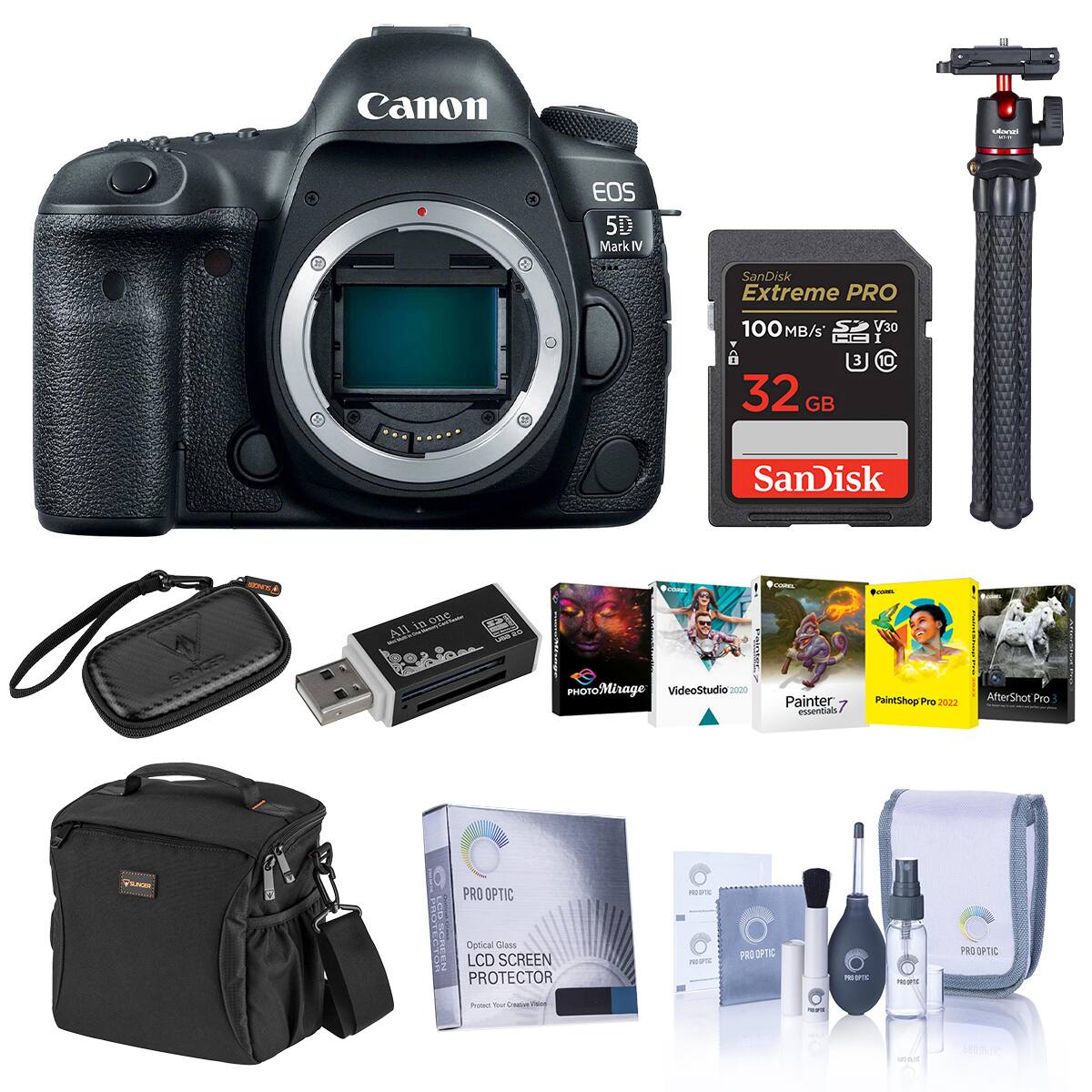 Canon EOS 5D Mark IV

Ulanzi

SanDisk Extreme PRO 100 MB/s V30 32 GB

SanDisk

All in one

COMIC PHOTO Mirage VideoStudio 2020

COOKIE Painter essentials 7

PaintShop Pro 2022

AfterShot Pro

VISUNGER

PRO OPTIC Optical Glass LCD SCREEN PROTECTOR

PRO OPTIC

PRO OPTIC

progrod

PRO OPTIC

Your Creations 1,000 FX SPR