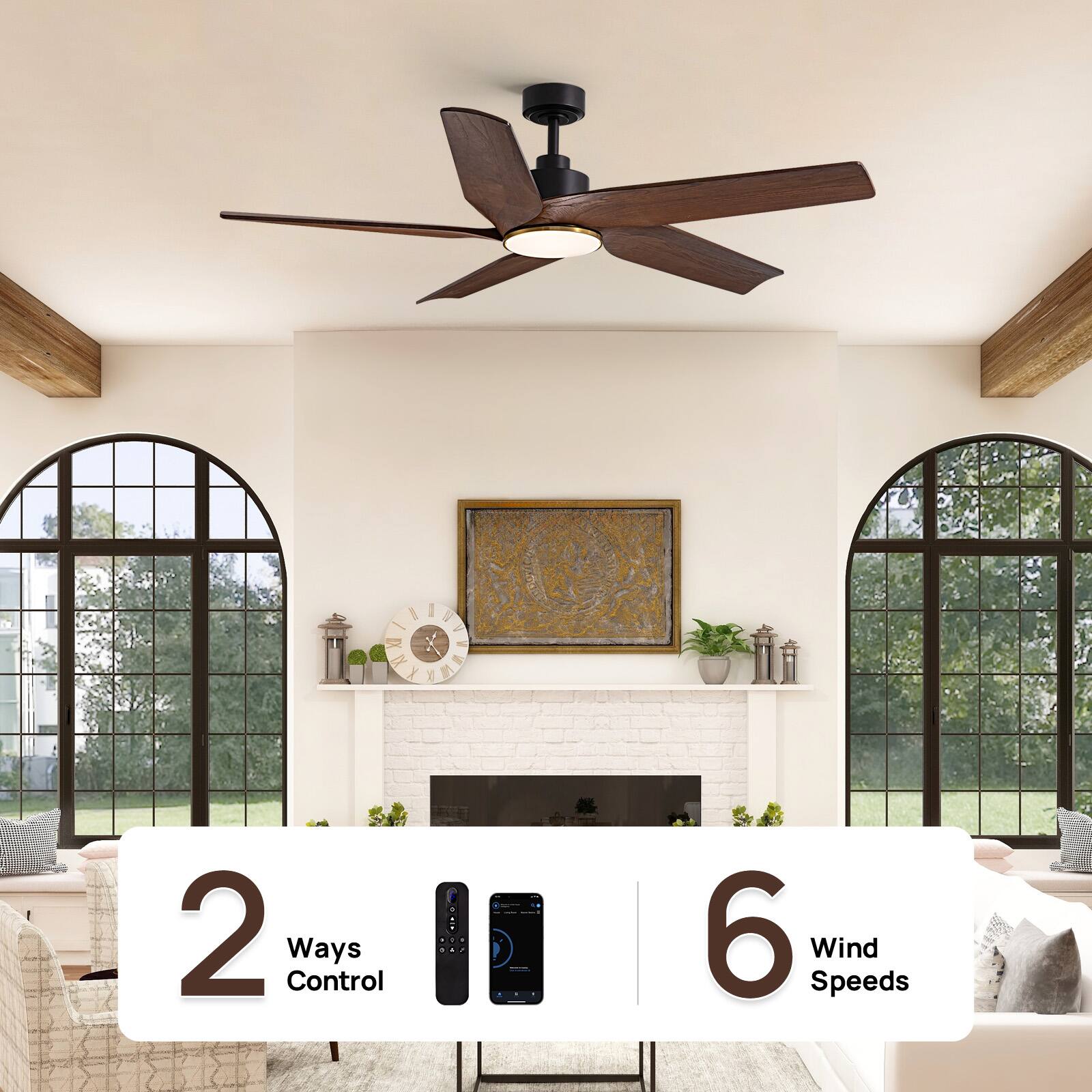 2 Ways Control - 6 Wind Speeds