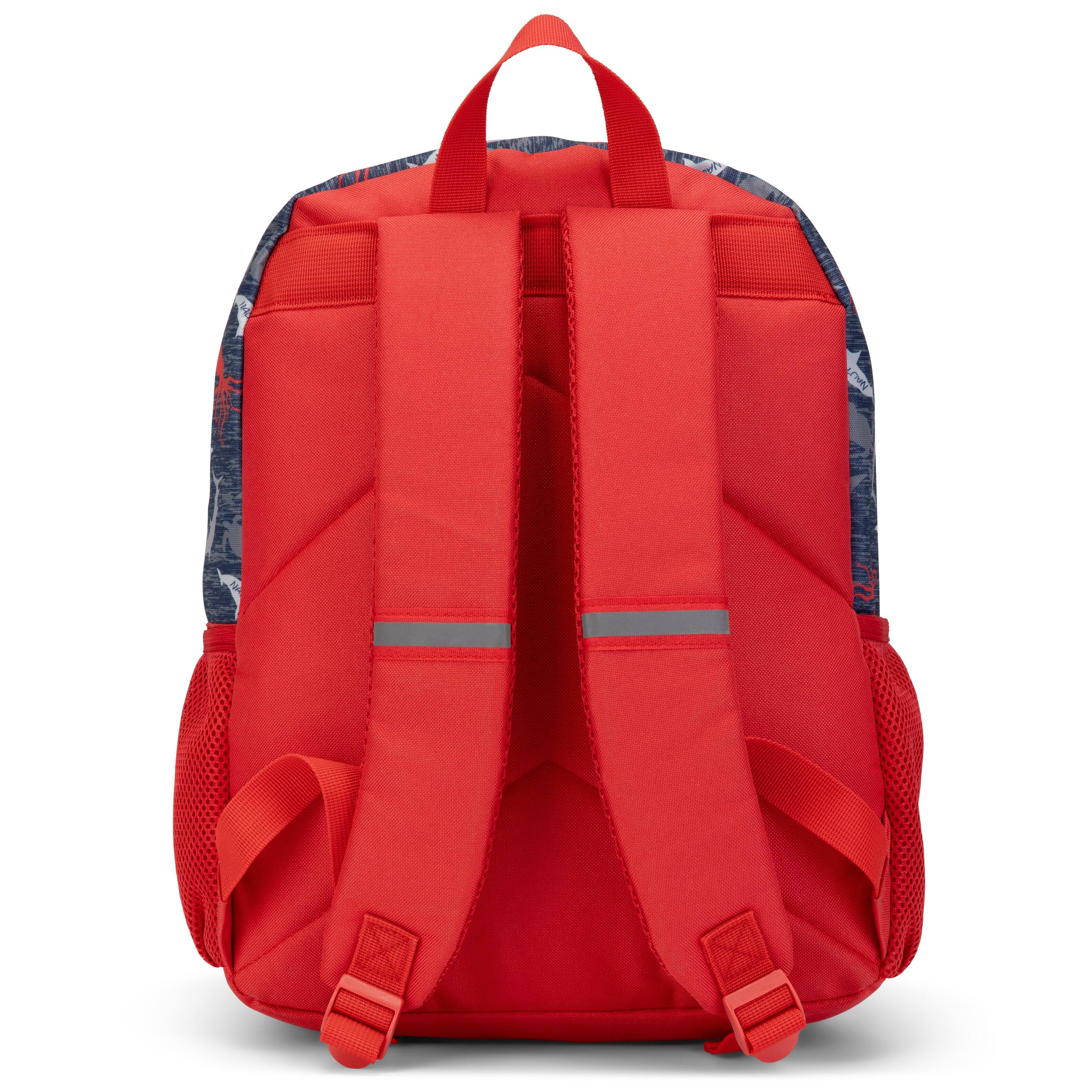 Back. Nautica - Nautica 16" Back to Basics Kids Backpack with Cushioned Back and Shoulder Straps | Red Octopus - Red Octopus.