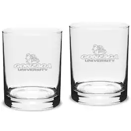 Jardine - Gonzaga Bulldogs 14oz. 2-Piece Classic Double Old-Fashioned Glass Set - Multicolor