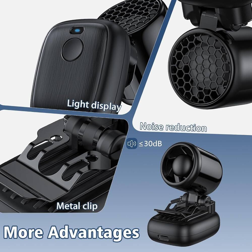 Light display  
Noise reduction VI 30dB  
Metal clip  
More Advantages