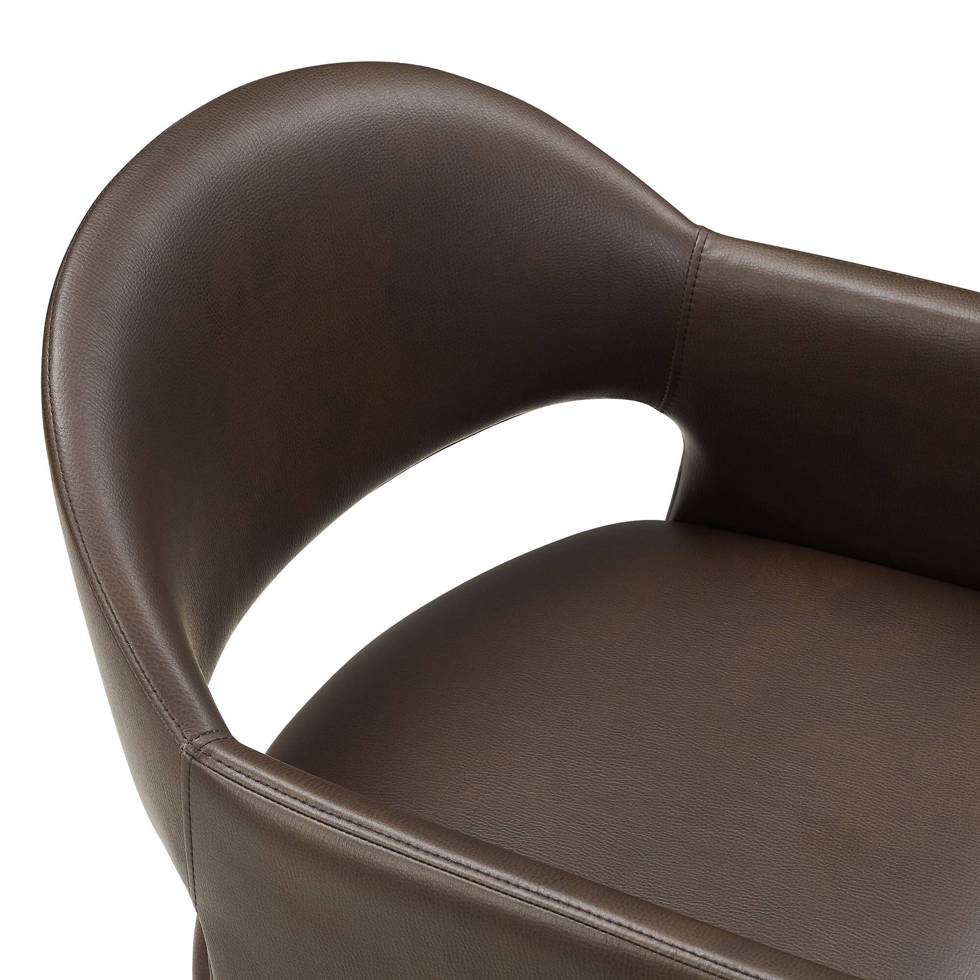 Alt View 3. Modway - Talia Vegan Leather Dining Armchair by Modway - Brown.