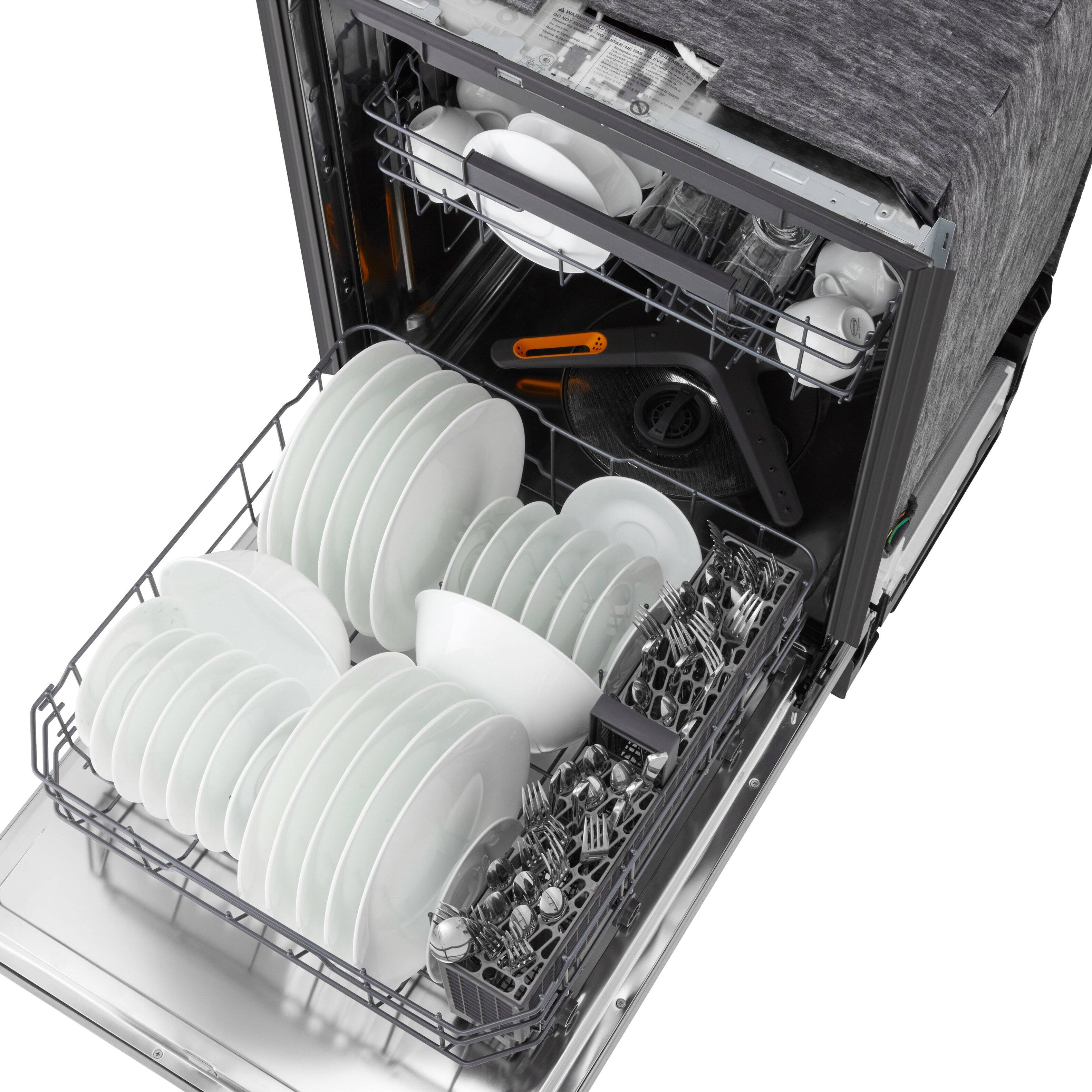 Alt View 18. LG - FlushFit 24" Top Control Smart Built-In Stainless Steel Tub Dishwasher with 3rd Rack, AutoVent Dry and 46dBA - PrintProof Stainless Steel.