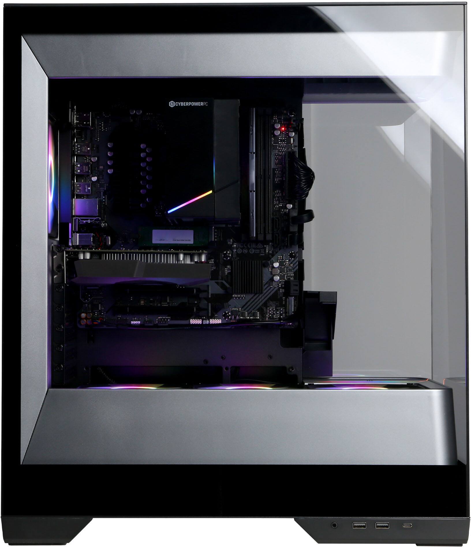 Alt View 6. CyberPowerPC - Gamer Master Gaming Desktop - AMD Ryzen 5 5500 - AMD Radeon RX 9050 4GB - 8GB DDR4 - 500GB PCIe 4.0 SSD - Black.