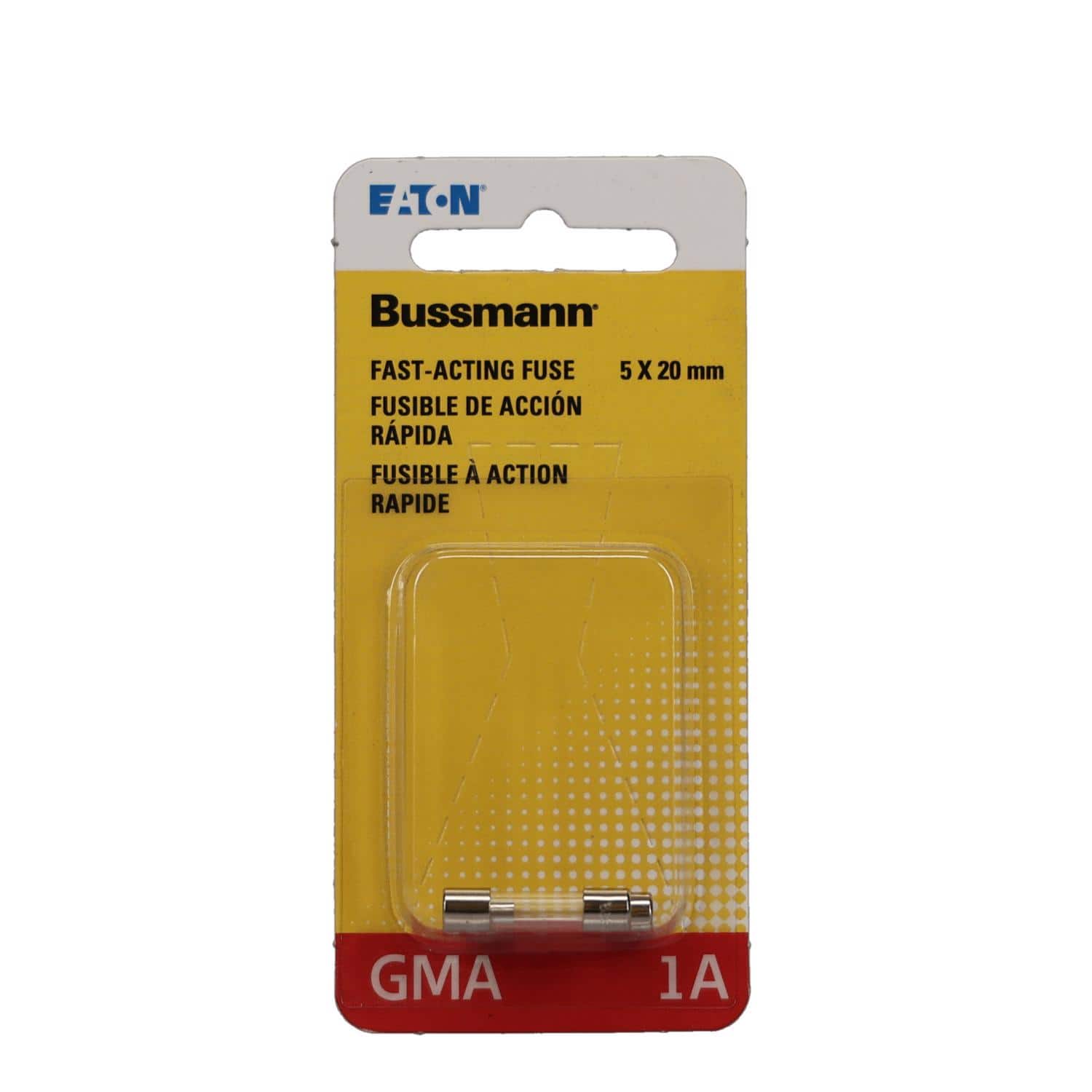 Bussmann - 1 amps Fast Acting Glass Fuse 2 pk