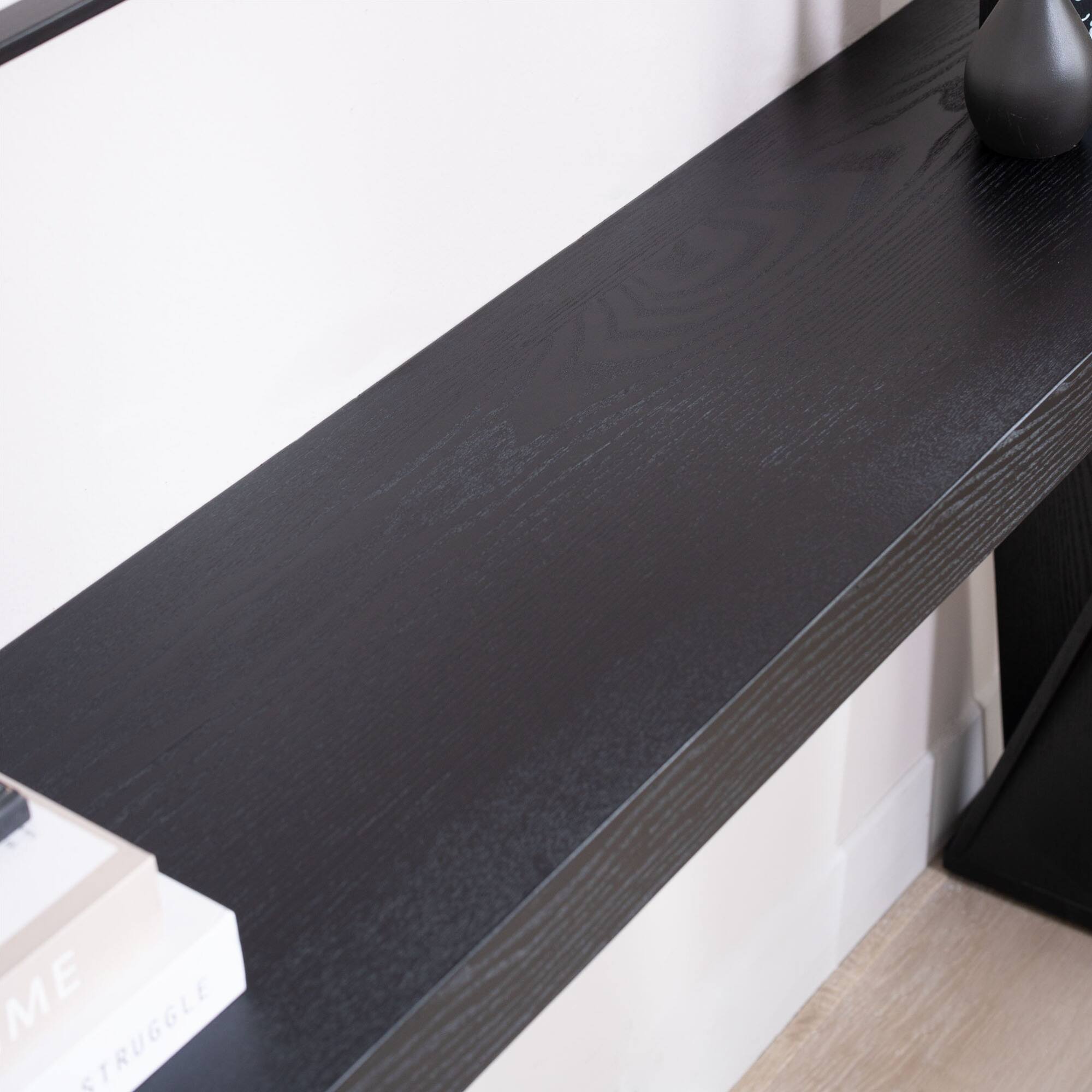 Alt View 7. GOODSILO - Modern Narrow Console Table with Crossed Legs for Entryway Hallway Living Room or Office - Black.