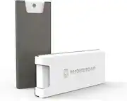Front. PhoneSoap - Shine - 2 in 1 Cell Phone and Screen Cleaner with Attached Microfiber Cloth - White/Gray.
