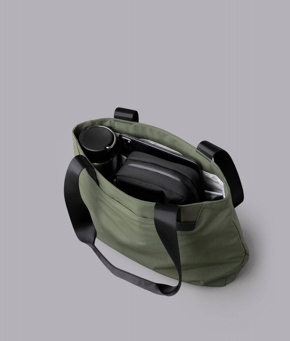 Alt View 5. ALPAKA - Elements Tote 9L Small Tote Bag for 11" Devices - Green Axoflux 210D.