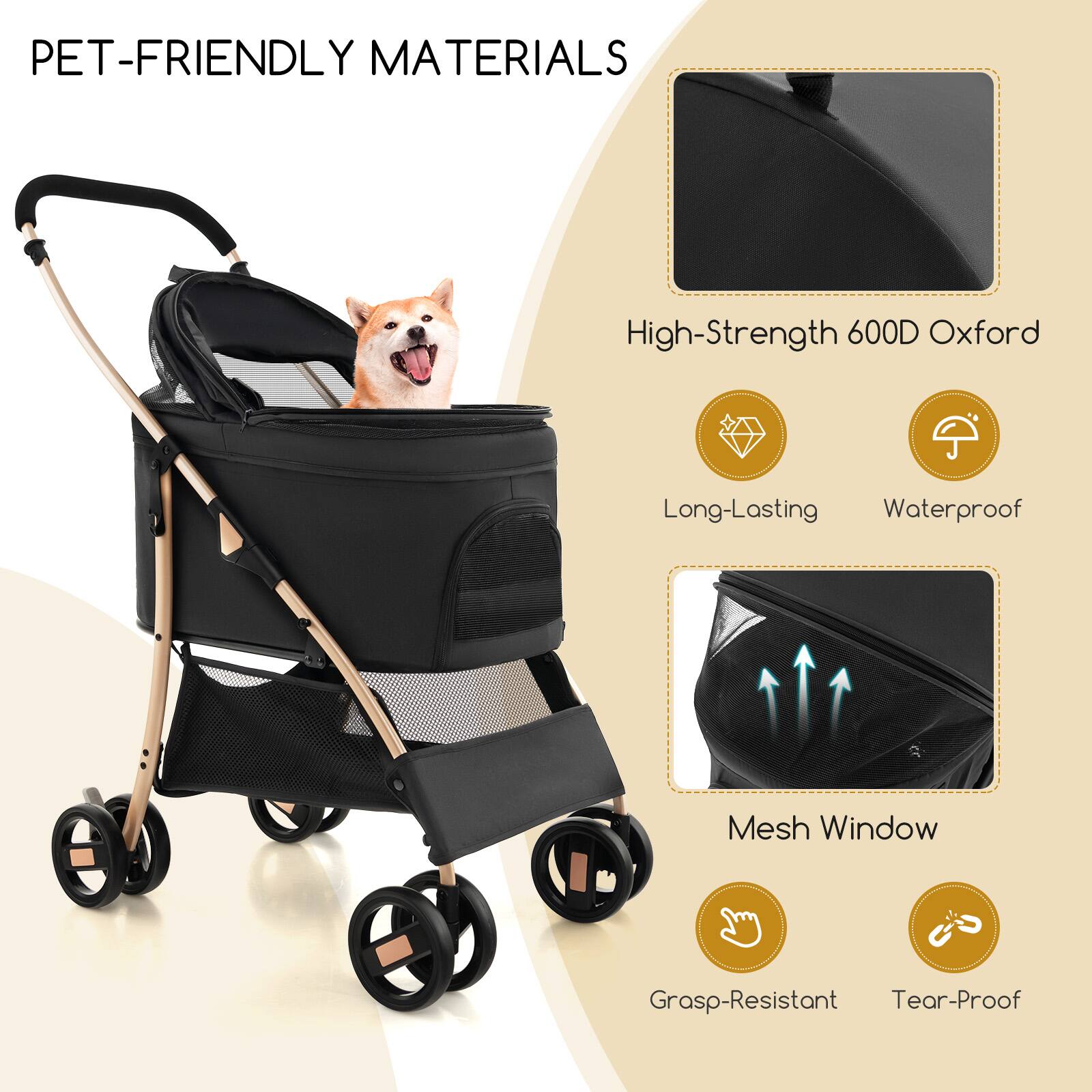 PET-FRIENDLY MATERIALS

High-Strength 600D Oxford  
- Long-Lasting  
- Waterproof  

Mesh Window  
- Grasp-Resistant  
- Tear-Proof
