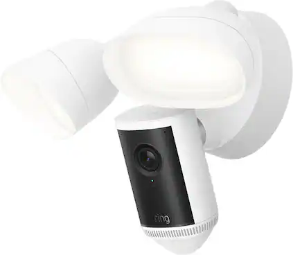Front. Ring - Floodlight Cam 4K Pro, Retinal 4K Video, Up to 10x Zoom, Ultra-Bright Motion-Activated Floodlights - White.