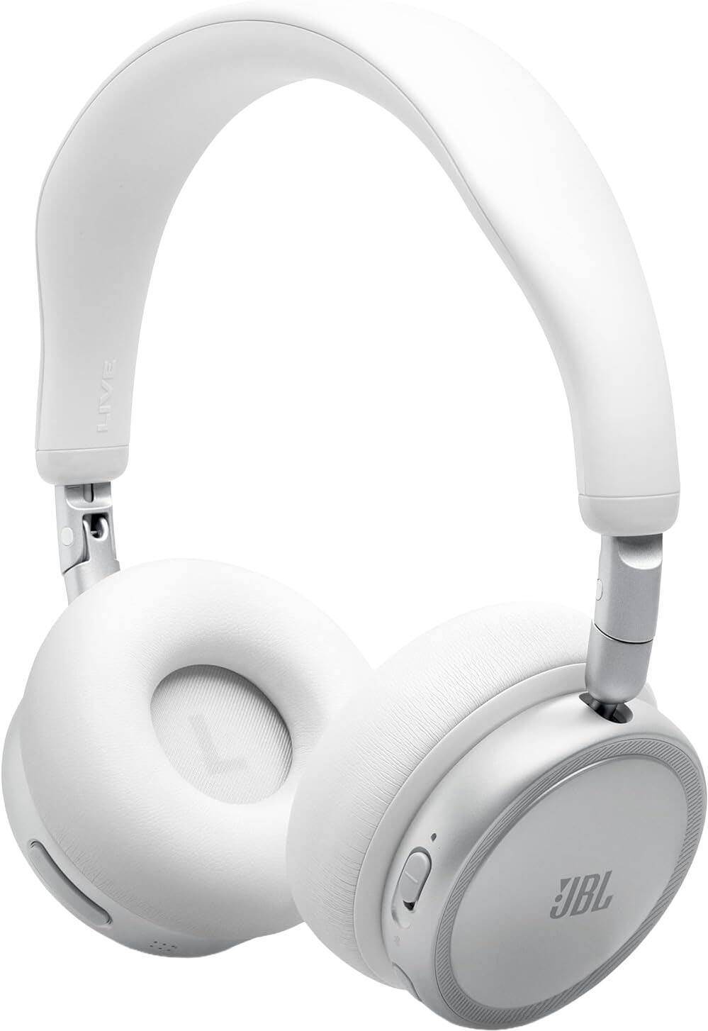 Back. JBL - Live 680NC On Ear Noise Cancelling Wireless Headphones - White.