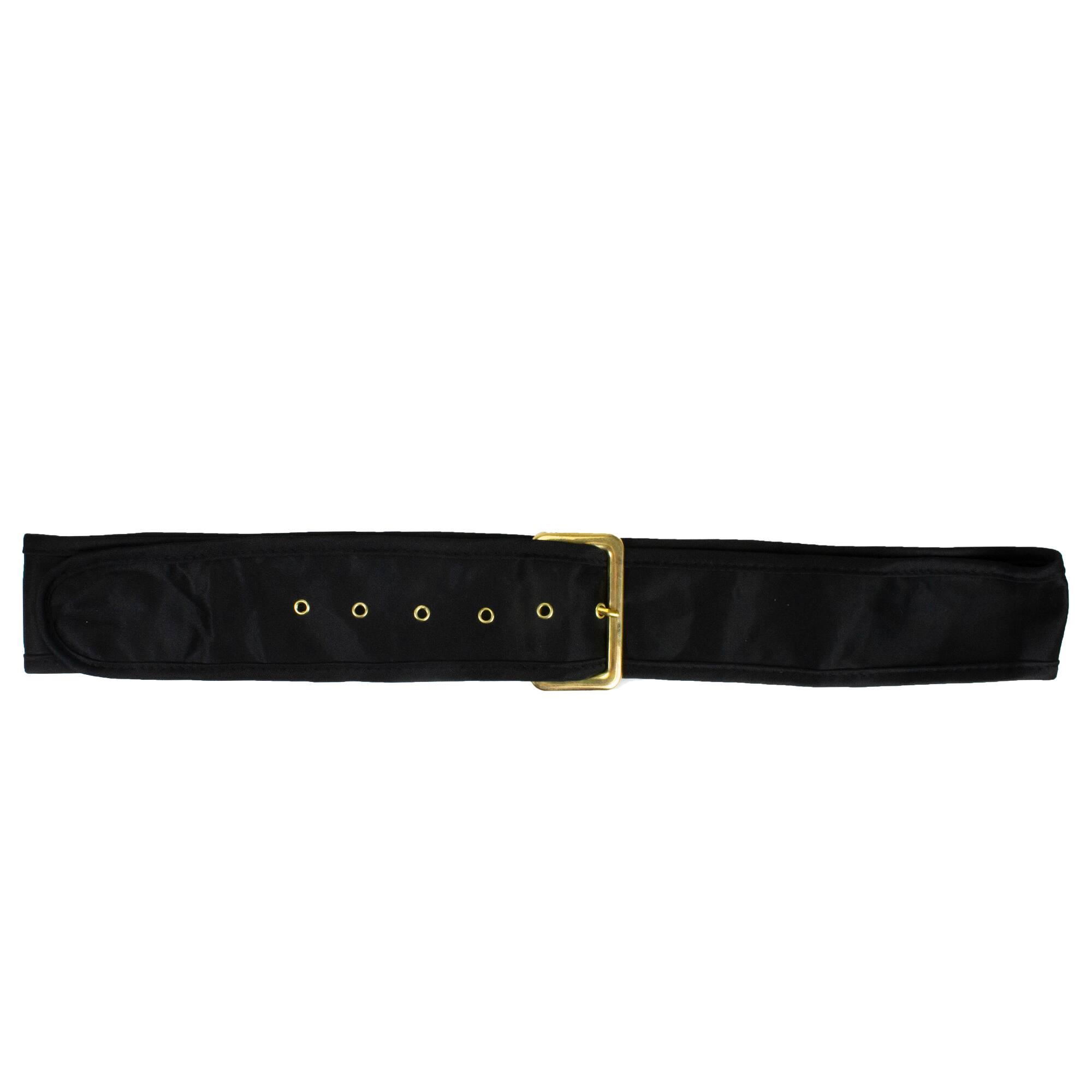 Front. Northlight - 56" Black and Silver Santa Claus Men's Christmas Belt Costume Accessory - Black.