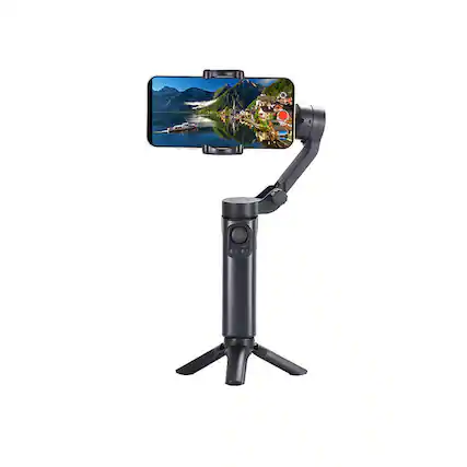 Front. Cluzine - 360° Foldable Phone Video Stabilizer, Handheld Gimbal Camera Mount for Vlog & Live Streaming.
