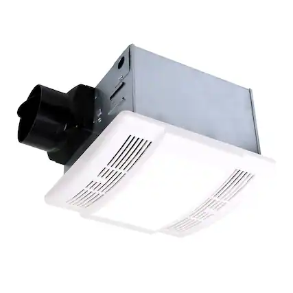 Front. Akicon - 90 CFM Ceiling Bathroom Exhaust Fan with LED Light - White.