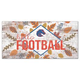 Fan Creations - Boise State Broncos 6'' x 12'' Hello Football Wall Art - White