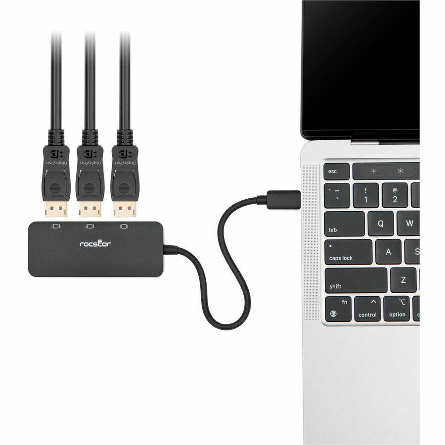 dE E DisplayPort E DisplayPort esc ! 1 2 tab Q W rocstor caps lock A S shift Z fn T control option C