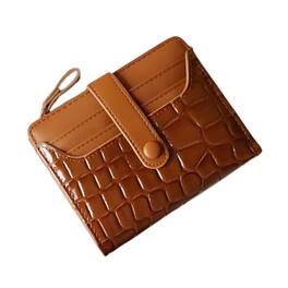 Kitcheniva - Women's Crocodile Print Clutch Wallet - Brown