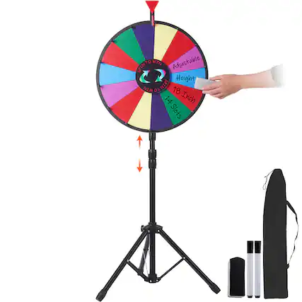 To Win Adjustable Height Spin To Win 18 Inch 14 Slots