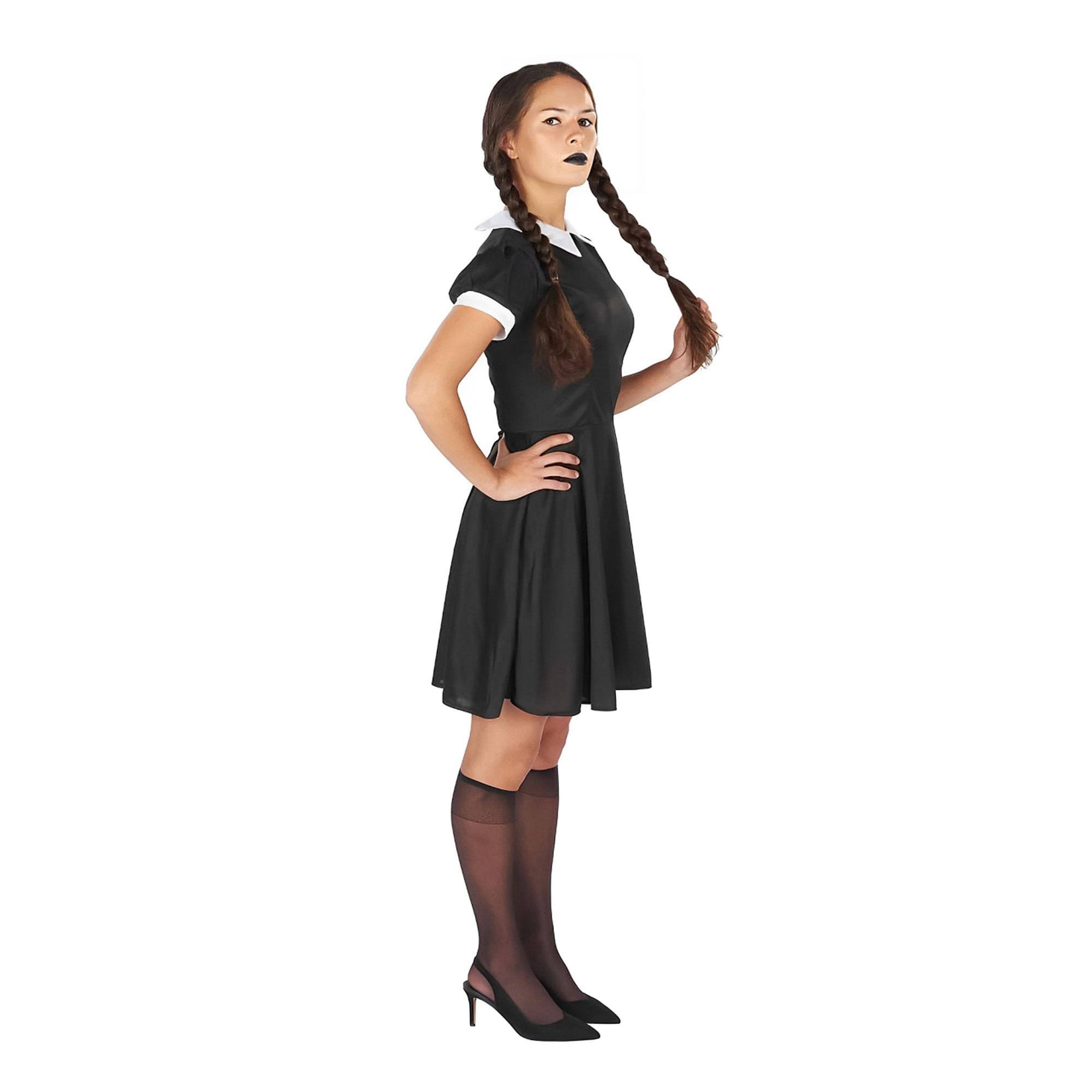 Alt View 1. Orion Costumes - Tuesday Addams Costume | Small - Black.