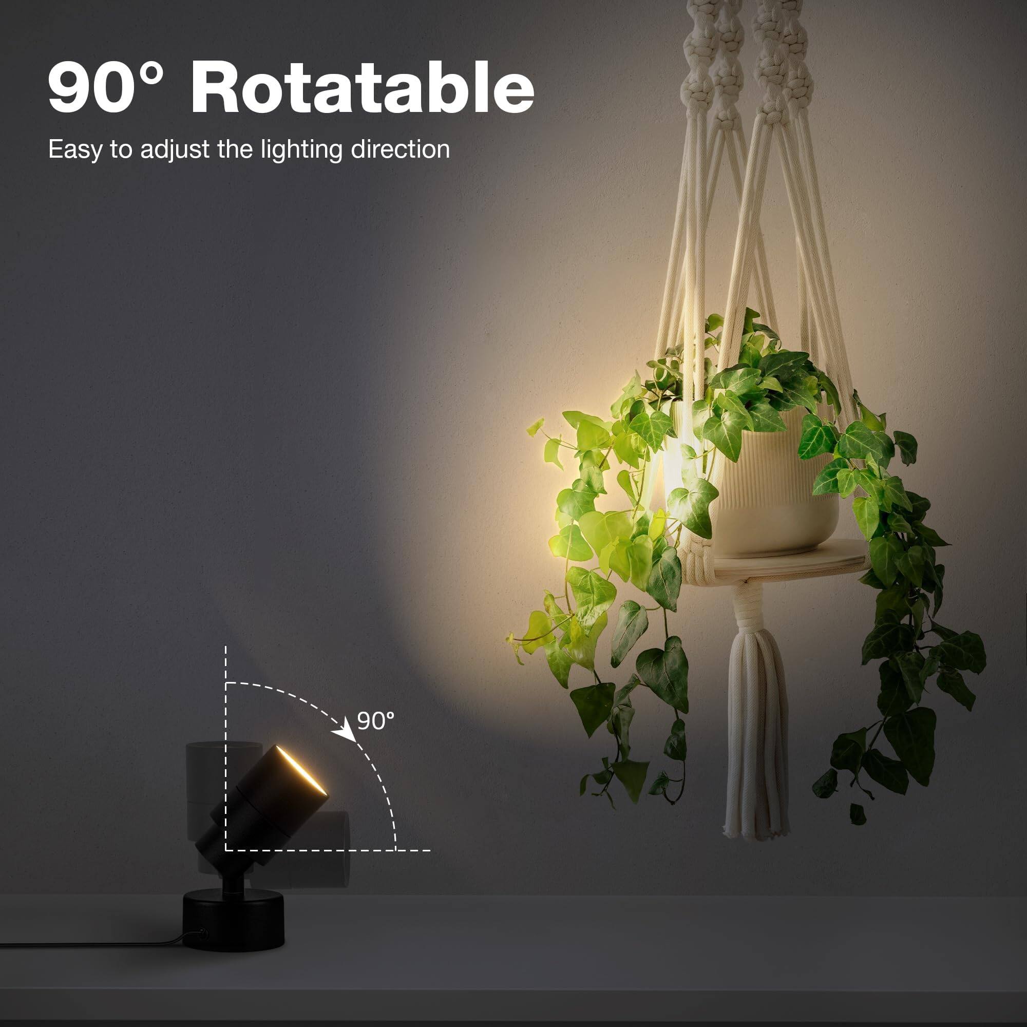 90° Rotatable  
Easy to adjust the lighting direction