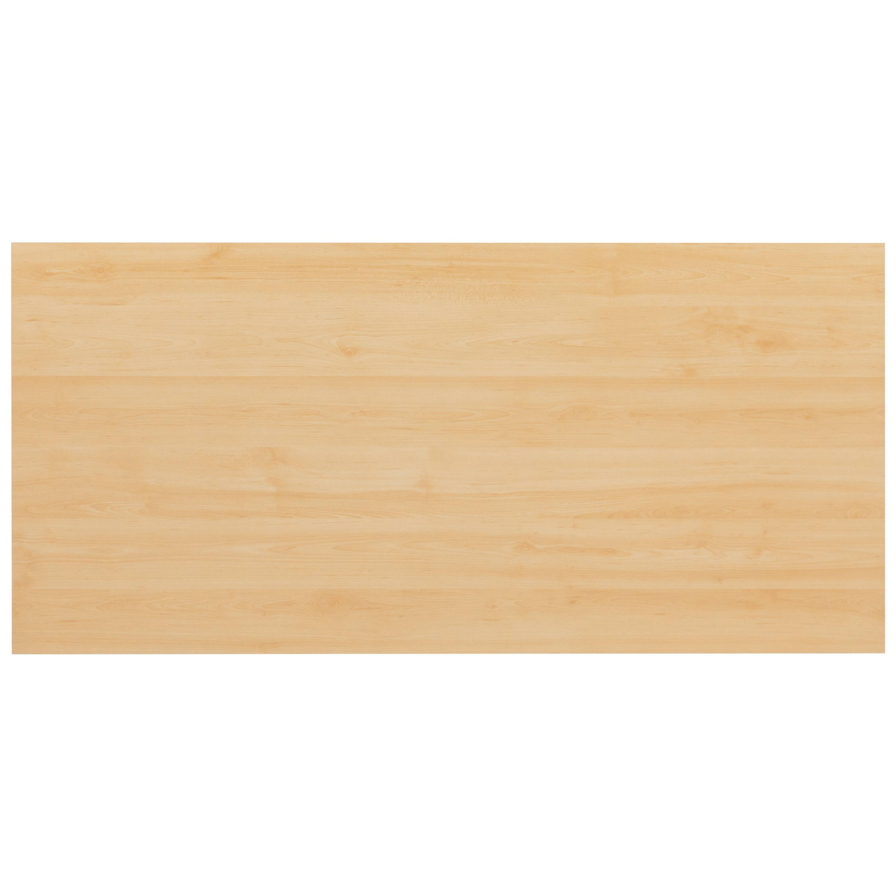Alt View 7. Emma + Oliver - Industrial Modern Desk-47"L Commercial Grade Home Office Desk - Maple Top/Black Frame.