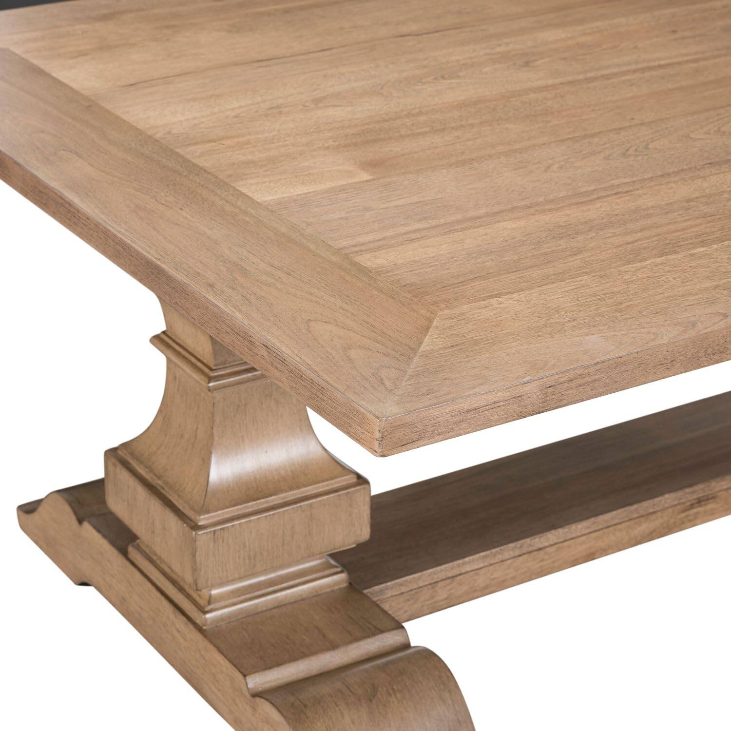 Alt View 3. Liberty Furniture Industries - Haven Hills Rectangular Cocktail Table for Living Room - Camel Beige Birch Wood - Camel Beige.