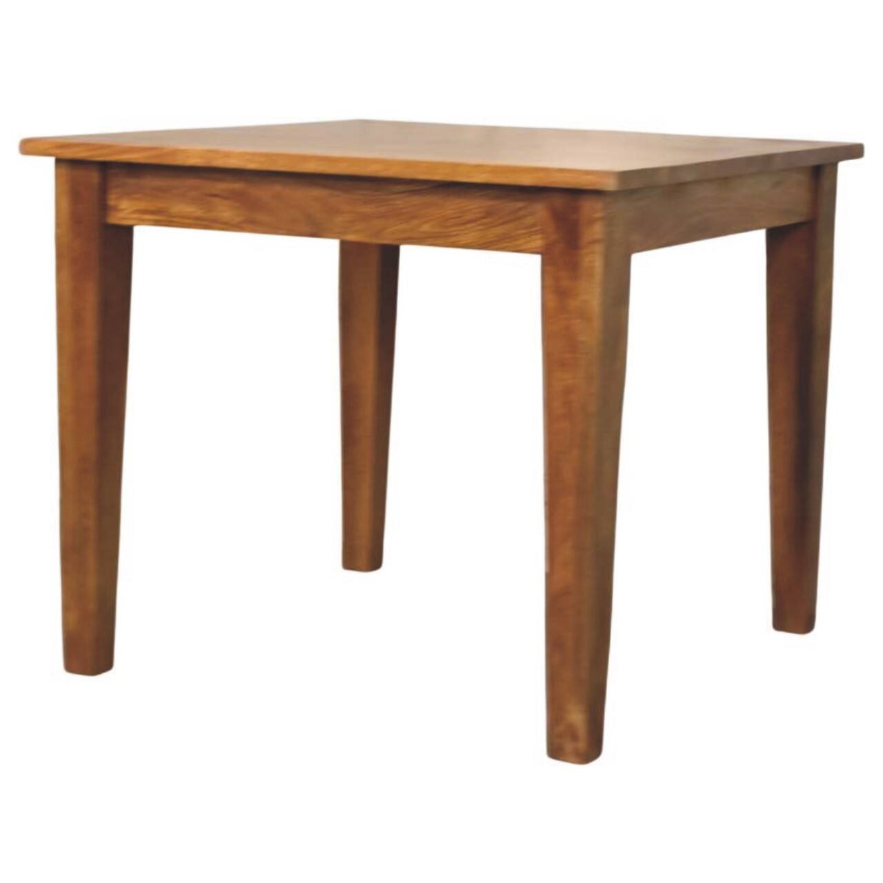 Angle. Artisan Furniture - Golden Teak Solid Wood Dining Table,  Light Brown - Light Brown.