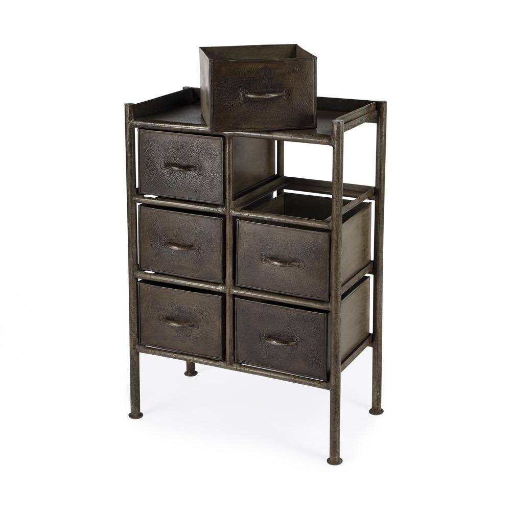 Alt View 2. Butler Specialty - Cameron Industrial Chic Drawer Chest - Bronze.