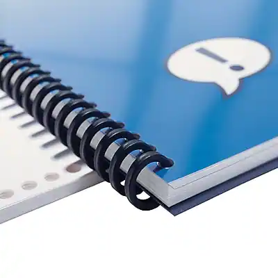 Front. GBC - GBC ProClick 5/8" Plastic Binding Spine Comb, 110 Sheet Capacity, Black, 100/Box (2514517) - Black.