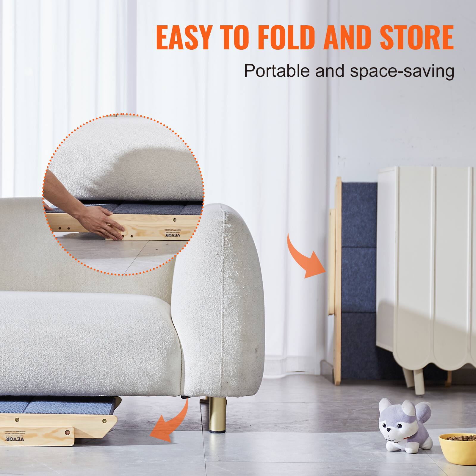 EASY TO FOLD AND STORE  
Portable and space-saving
